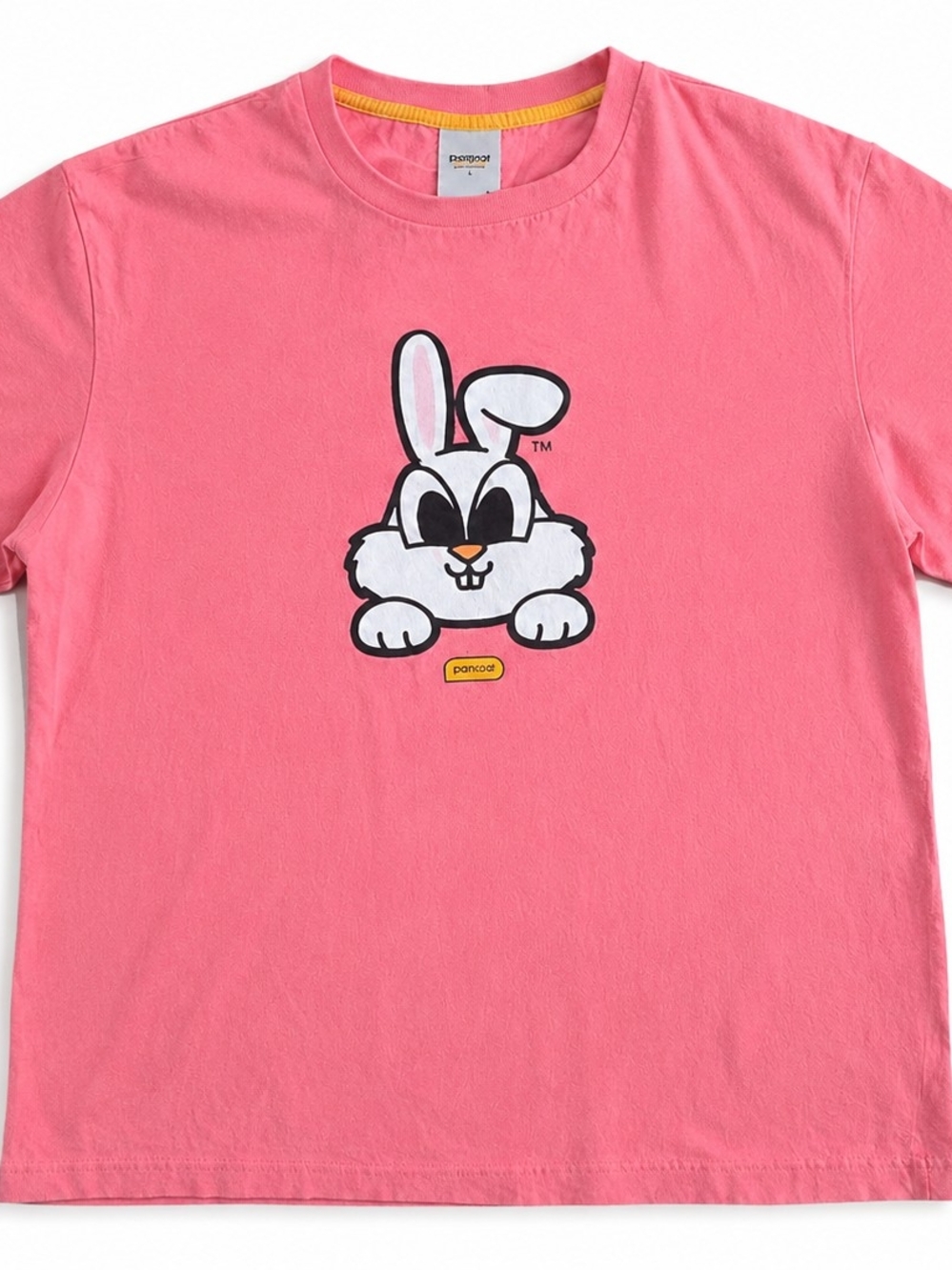 Pancoat Women's Pink Bunny Graphic Short Sleeve Tee